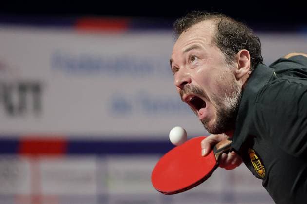 Zoltan Fejer Konnerth Hostert Folschette Table tennis, Tennis de table 04 02 2024 Loterie Nationale Cup Finals Day Coupe, Cup, Final, Cup Final DT Hueschtert Folscht DT Recken Miersch Hostert Folschette Reckingen Mersch Coque Gymnase, Luxembourg