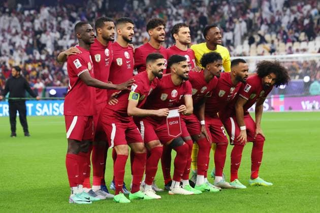 Qatar team group, Mannschaftsbild, Totale line-up (QAT), FEBRUARY 10, 2024 - Football Soccer : AFC Asian Cup Qatar 2023 Final match between Jordan 1-3 Qatar at Lusail Stadium in Lusail, Qatar. (243506224)