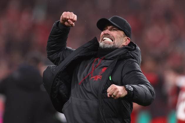 Chelsea gegen Liverpool 25. Februar 2024, London Carabao Cup Finale Chelsea gegen Liverpool Liverpools Trainer Jürgen Klopp feiert den Sieg Foto Jacques Feeney Offside London UK  Copyright: xJacquesxFeeneyx xOffsidexOffside