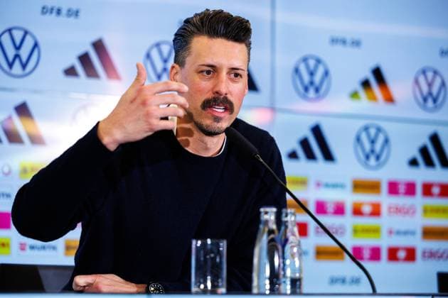 Press conference at the DFB Campus, update on training philosophy Germany, 06 03 2024 Sandro Wagner Assistant coach, DFB mens national team Press conference at the DFB Campus, Training and Development, gives an update on the training philosophy in Germany on 06 03 2024 at the DFB Campus Frankfurt Copyright: xBEAUTIFULxSPORTS Hahnex