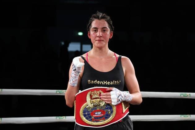 Boxing P2M Box Promotion, Stralsund boxing , Stralsund, 16 03 2024 WIBF World Championship Dilar Kiskyol GER Marisa Gabriela Nunez ARG Stralsund