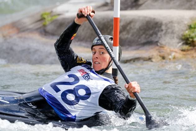 NELE BAYN GER , Women s Canoe Final, ICF Canoe Slalom World Ranking Competition, 24 03 2024, Parc des Eaux Vives Huningue, Huningue, France Huningue Parc des Eaux Vives Huningue Alsace France Copyright: xGrantxHubbsx