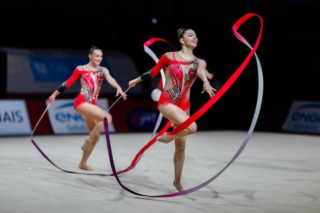 35th Grand Prix Internationaux de Thiais 30 03 2024 Senior Group France Eleonore Caburet, Ainhoa Dot, Manelle Inaho, Celia Joseph Noel, Justine Lavit, Lozea Vilarino at All Around 35th Grand Prix Internationaux de Thiais on 30 03 2024 in the Palais Omnisports in Thiais France Copyright: xBEAUTIFULxSPORTS U.xFassbenderx