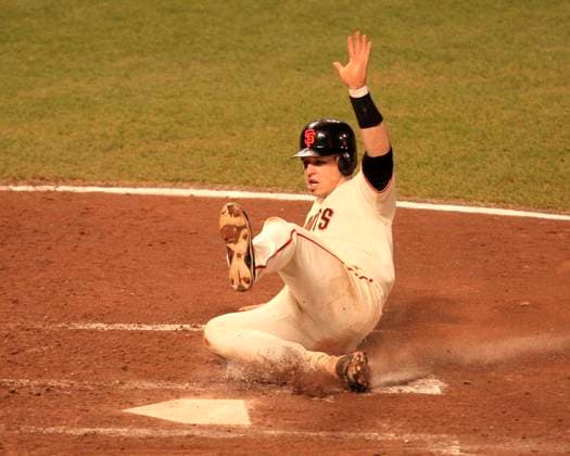 MLB, Baseball Herren, USA National League Division Series Atlanta Braves vs San Francisco Giants OCT 07 October 07, 2010: San Francisco,CA. Giants catcher Buster Posey 28 scored the Giants only run, during the National League Division Series game 1 between the Wild Card Atlanta Braves and the National League West San Francisco Giants at AT&T Park in San Francisco,California. The Giants beat the Braves 1-0. Jeff Trouette CSM.(Credit Image: Â Jeff Trouette Cal Media) San Francisco California U.S. EDITORIAL USE ONLY Copyright: xx ZUMA-20101007_zaf_cj3_006.jpg JeffxTrouettex csmphoto371676