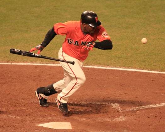 MLB, Baseball Herren, USA National League Division Series Atlanta Braves vs San Francisco Giants OCT 08 October 08, 2010: San Francisco,CA. Giants shortstop Edgar Renteria 16 in action, during the National League Division Series game 2, between the Wild Card Atlanta Braves and the National League West San Francisco Giants at AT&T Park in San Francisco,California. The Giants beat the Braves 1-0. Jeff Trouette CSM.(Credit Image: Â Jeff Trouette Cal Media) San Francisco California U.S. EDITORIAL USE ONLY Copyright: xx ZUMA-20101008_zaf_cj3_009.jpg JeffxTrouettex csmphoto371870