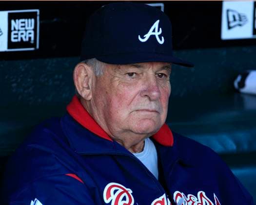 MLB, Baseball Herren, USA National League Division Series Atlanta Braves vs San Francisco Giants OCT 08 October 08, 2010: San Francisco,CA. Braves Manager Bobby Cox 6, before the National League Division Series game 2, between the Wild Card Atlanta Braves and the National League West San Francisco Giants at AT&T Park in San Francisco,California. The Braves beat the Giants in 11 innings 5-4. Jeff Trouette CSM.(Credit Image: Â Jeff Trouette Cal Media) San Francisco California U.S. EDITORIAL USE ONLY Copyright: xx ZUMA-20101008_zaf_cj3_003.jpg JeffxTrouettex csmphoto371876