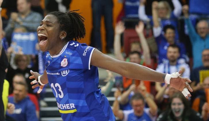 Stuttgart , Volleyball Bundesliga Womens PlayOff Semifinal Game 1, Allianz MTV Stuttgart vs Dresdner SC , Krystal Rivers Stgt