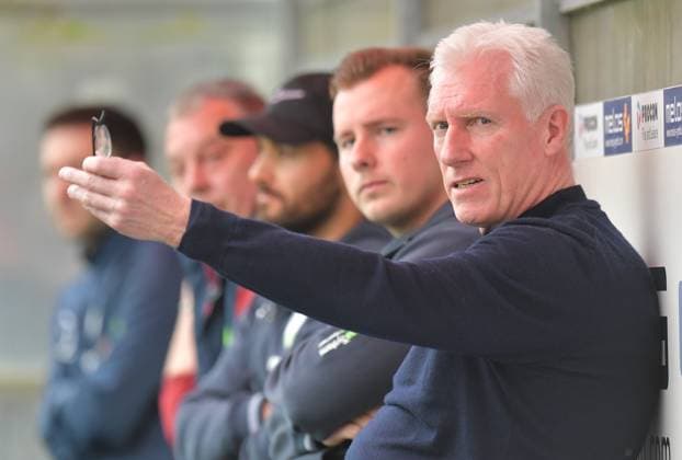 30 03 2024, GER, Soccer, Regionalliga West, Season 2023 2024, Matchday 27, Ohlendorf Stadion im Heidewald, Gütersloh FC Gütersloh 1 FC Bocholt 1 0 Rob Reekers Sporting Director FC Gütersloh , Action, Single image, Landscape, Facial expression, Gesture