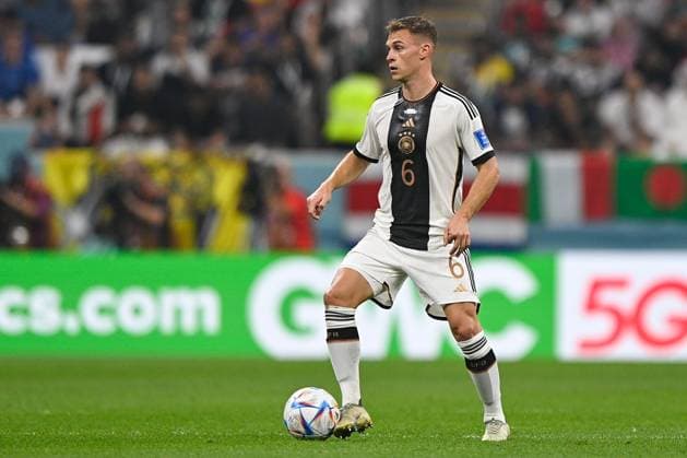 2022-12-01 Costa Rica v Germany - Group E - FIFA World Cup, WM, Weltmeisterschaft, Fussball Qatar 2022 AL KHOR, QATAR - DECEMBER 1: Joshua Kimmich of Germany runs with the ball during the Group E - FIFA World Cup Qatar 2022 match between Costa Rica and Germany at the Al Bayt Stadium on December 1, 2022 in Al Khor, Qatar (Photo by Pablo Morano BSR Agency) Al Khor Qatar Content not available for redistribution in The Netherlands directly or indirectly through any third parties. Copyright: xBSRxAgencyx