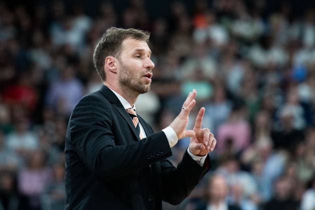 Anton Gavel Ratiopharm Ulm, Coach , GER, MLP Academics Heidelberg vs Ratiopharm Ulm, easycredit Basketball Bundesliga, Matchday 32, Season 2023 2024, 04 05 2024 GER, MLP Academics Heidelberg vs Ratiopharm Ulm, easycredit Basketball Bundesliga, Matchday 32, Season 2023 2024, 04 05 2024 Heidelberg Copyright: xEibner-Pressefoto Memmlerx EP_MMR