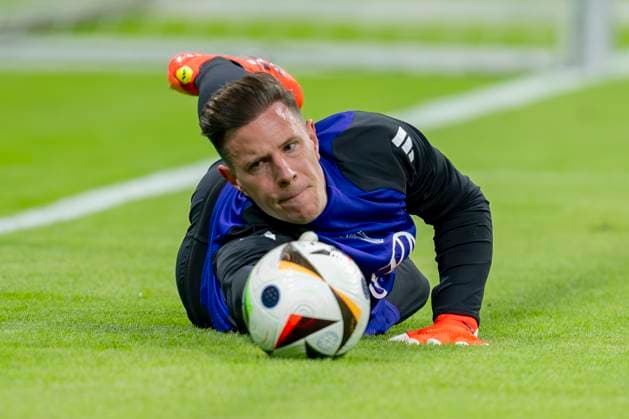 Soccer national team, season 2023 2024, international match Germany Netherlands on 26 03 24 at Deutsche Bank Park in Frankfurt Hesse Germanys goalkeeper Marc Andre ter Stegen saves a ball DFB REGULATIONS PROHIBIT ANY USE OF PHOTOGRAPHS AS IMAGE SEQUENCES AND OR QUASI VIDEO Copyright: xKirchner DavidxInderliedx