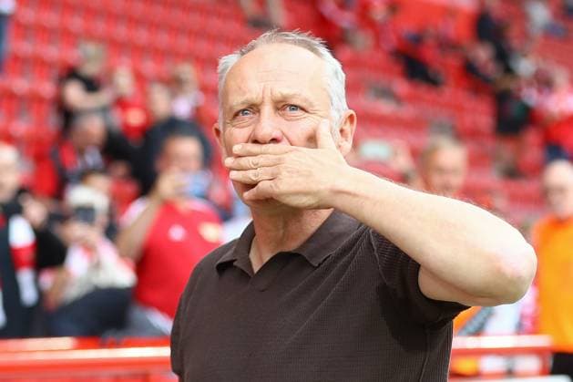 18 05 2024, xtgx, Soccer 1 Bundesliga, 1 FC Union Berlin SC Freiburg emspor, v l Christian Streich Freiburg, Trainer Portrait, Portraet, Einzelbild DFL DFB REGULATIONS PROHIBIT ANY USE OF PHOTOGRAPHS as IMAGE SEQUENCES and or QUASI VIDEO Berlin