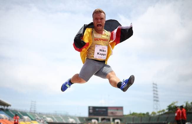 Kobe 2024 Para Athletics World Championships Day 4 KOBE, JAPAN May 20 Niko Kappel of Germany wins gold in men s shot put in class F41 at the Kobe 2024 Para Athletics World Championships at Kobe Universiade Memorial Stadium on May 20, 2024 in Kobe, Japan Photo by Marcus Hartmann Beautiful Sports Copyright: xBEAUTIFULxSPORTS MarcusxHartmannx