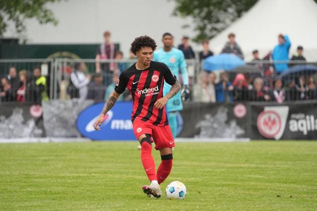 Nnamdi Collins Eintracht Frankfurt Alsbach Hähnlein 21 05 2024 FC Alsbach vs Eintracht Frankfurt, Friendly match, Eintracht in the region, Stadion am Hinkelstein