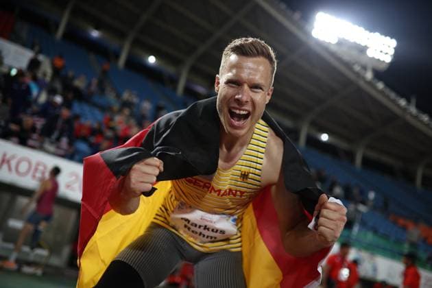 Kobe 2024 Para Athletics World Championships Day 6 KOBE, JAPAN May 22 Markus Rehm of Germany wins gold in men s long jump class T64 at the Kobe 2024 Para Athletics World Championships at Kobe Universiade Memorial Stadium on May 22, 2024 in Kobe, Japan Photo by Marcus Hartmann Beautiful Sports Copyright: xBEAUTIFULxSPORTS MarcusxHartmannx