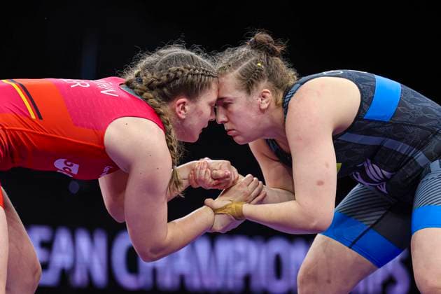 U23 Wrestling European Championships 76kg WW Mariia Orlevych UKR df Laura Celine Kuehn GER Copyright: xUnitedxWorldxWrestlingx xKadirxCx United World Wrestling Kadir C
