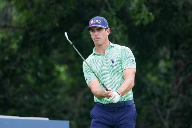 FORT WORTH, TX - MAY 24: Billy Horschel (USA) hits from the 8th tee during the Charles Schwab Challenge on May 24, 2024 at Colonial Country Club in Fort Worth, TX. (Photo by George Walker Icon Sportswire) GOLF: MAY 24 PGA, Golf Herren Charles Schwab Challenge EDITORIAL USE ONLY Icon240524022