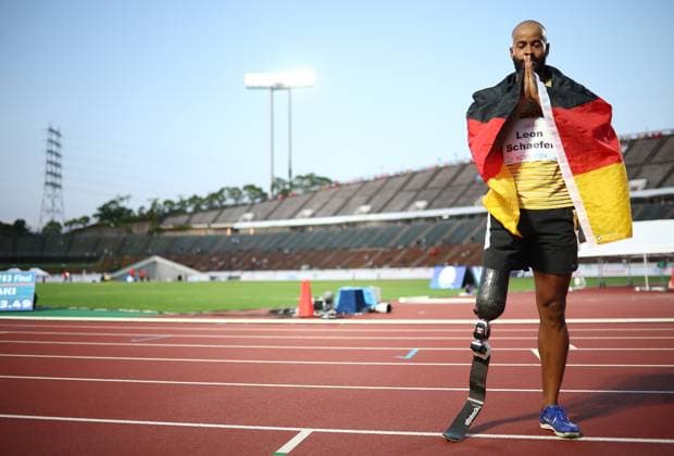 Kobe 2024 Para Athletics World Championships Day 9 KOBE, JAPAN May 25 Leon Schäfer of Germany wins gold in men s 100m final in class T63 at the Kobe 2024 Para Athletics World Championships at Kobe Universiade Memorial Stadium on May 25, 2024 in Kobe, Japan Photo by Marcus Hartmann Beautiful Sports Copyright: xBEAUTIFULxSPORTS MarcusxHartmannx