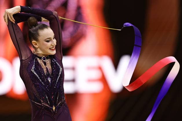 Daria Varfolomeev, GER, during seniors all around final at 2024 European Championships in Budapest 25 05 2024