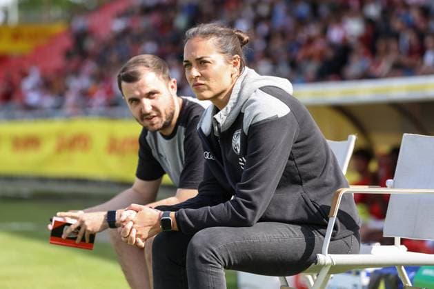 Toto Cup Final Würzburger Kickers FC Ingolstadt 04 Head Coach Sabrina Wittmann FCI Co Coach Fabian Reichler FCI Toto Cup Final Würzburger Kickers FC Ingolstadt 04 Season 2023 2024