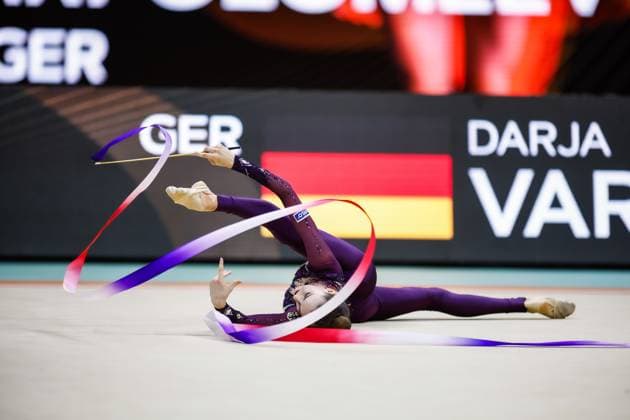 40th European Championships in Rhythmic Gymnastics 26 05 2024 Darja Varfolomeev GER at apparatus finals 40th European Championships in Rhythmic Gymnastics on 26 05 2024 in the Papp László Arena in Budapest Hungary Copyright: xBEAUTIFULxSPORTS U.xFassbenderx