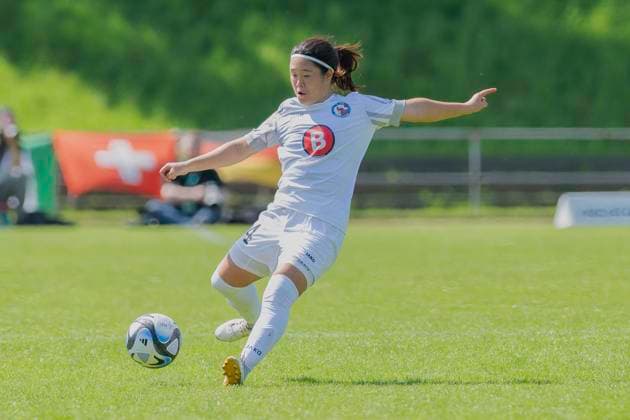 Soccer 2 Womens Bundesliga, Season 2023 2024, Matchday 24, SG 99 Andernach 1 FFC Turbine Potsdam on 12 05 2024 at Andernach Stadion in Andernach Sara Ito 1 FFC Turbine Potsdam, 14 takes out to cross Important notice According to the regulations of the DFL German Football League and the DFB German Football Association, it is prohibited, to utilize or have utilized photographs taken in the stadium and or of the match in the form of sequential images and or video-like photo series Foto Kirchner Media TH Copyright: xKirchner-Media THx