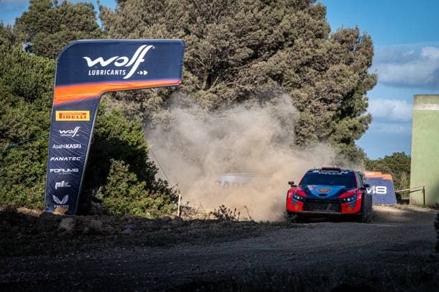FIA WRC, Motorsport Rallye, WM Rally Italia Sardegna 2024 The driver Daniel Sordo and his co-driver Candido Carrera are driving a Hyundai i20N Rally1 in action during Day 1 of Rally Italia Sardegna 2024 Alghero Italy  Copyright: xFedericoxManonix originalFilename:manoni-notitle240531_npNRk