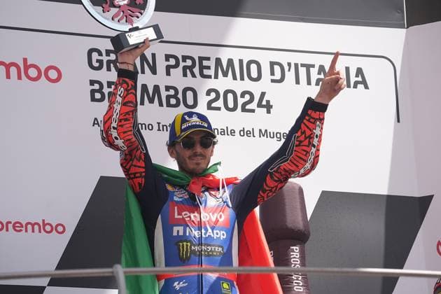 02 06 2024, Autodromo Internazionale del Mugello, Mugello, MotoGP Italian Grand Prix 2024 ,in the picture podium winner Francesco Bagnaia from Italy, Ducati Lenovo Team Defodi 506 20240602 hbr 3541 Defodi-506