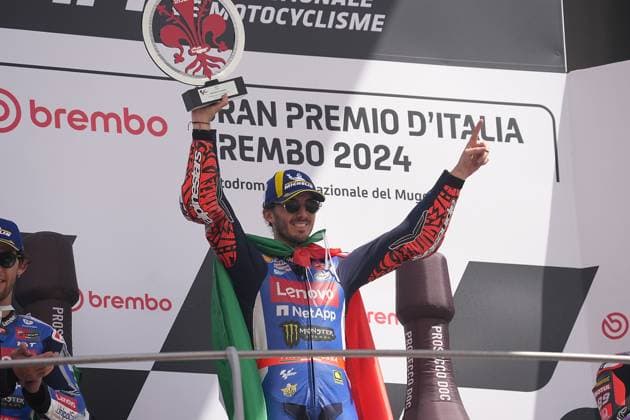 02 06 2024, Autodromo Internazionale del Mugello, Mugello, MotoGP Italian Grand Prix 2024 ,in the picture podium winner Francesco Bagnaia from Italy, Ducati Lenovo Team Defodi 506 20240602 hbr 3543 Defodi-506