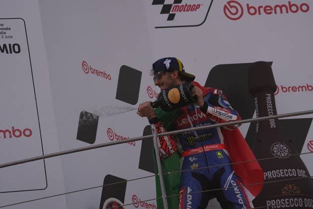 02 06 2024, Autodromo Internazionale del Mugello, Mugello, MotoGP Italian Grand Prix 2024 ,in the picture podium winner Francesco Bagnaia from Italy, Ducati Lenovo Team Defodi 506 20240602 hbr 3689 Defodi-506