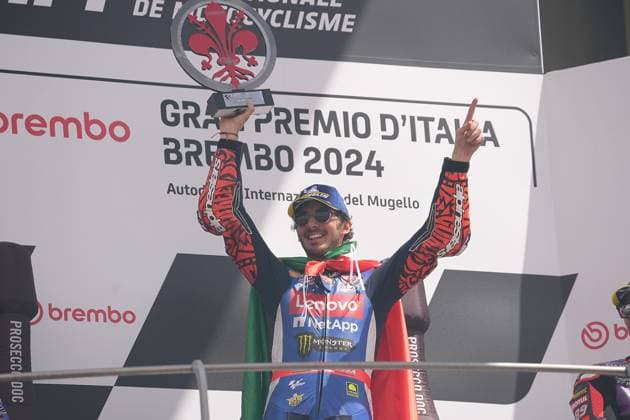 02 06 2024, Autodromo Internazionale del Mugello, Mugello, MotoGP Italian Grand Prix 2024 ,in the picture podium winner Francesco Bagnaia from Italy, Ducati Lenovo Team Defodi 506 20240602 hbr 3577 Defodi-506