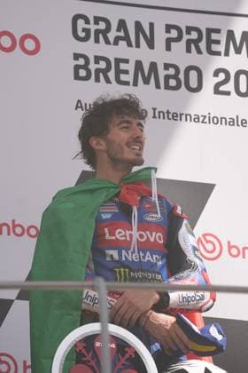 02 06 2024, Autodromo Internazionale del Mugello, Mugello, MotoGP Italian Grand Prix 2024 ,in the picture podium winner Francesco Bagnaia from Italy, Ducati Lenovo Team Defodi 506 20240602 hbr 3617 Defodi-506