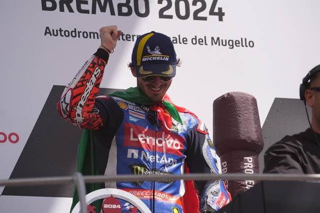 02 06 2024, Autodromo Internazionale del Mugello, Mugello, MotoGP Italian Grand Prix 2024 ,in the picture podium winner Francesco Bagnaia from Italy, Ducati Lenovo Team Defodi 506 20240602 hbr 3832 Defodi-506