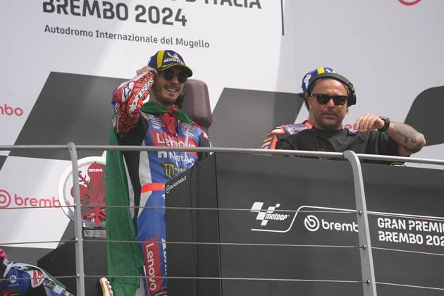 02 06 2024, Autodromo Internazionale del Mugello, Mugello, MotoGP Grand Prix of Italy 2024 ,in the picture podium winner Francesco Bagnaia from Italy, Ducati Lenovo Team as DJ Defodi 506 20240602 hbr 3888 Defodi-506