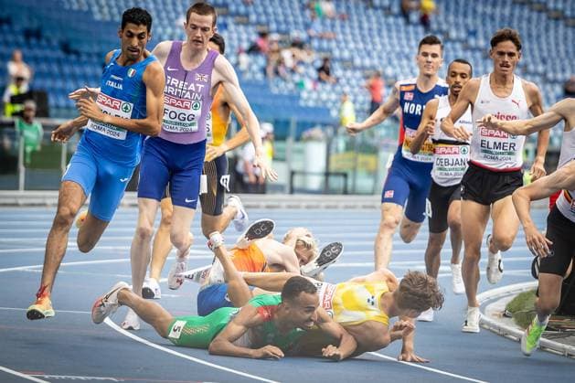 European Athletics Championships Rome, 10 06 2024 Robert FARKEN GER supports in the 1500m preliminary heat European Athletics Championships on 10 06 24 at the Olympic Stadium in Rome, Italy Copyright: xBEAUTIFULxSPORTS LeahxKohringx