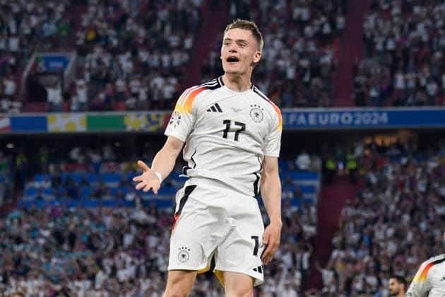 Florian Wirtz 17, Germany cheers after scoring 1 0 14 06 2024 European Football Championship in Germany Germany vs Scotland, Allianz Arena, Munich, Bayern Germany Copyright: xpepphotox xHorstxMauelshagenx pep00321, pep_20240614_hm