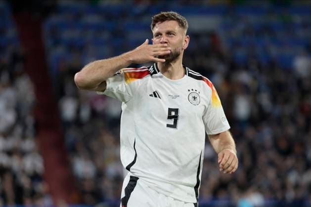 Germany v Scotland: Group A - UEFA EURO, EM, Europameisterschaft,Fussball 2024 Niclas Fullkrug of Germany celebrates during the UEFA EURO 2024 group stage match between Germany and Scotland at Munich Football Arena on June 14, 2024 in Munich, Germany. Munich Munich Football Arena Germany Germany Copyright: xRichardxSellers Sportsphoto APLx 14040625