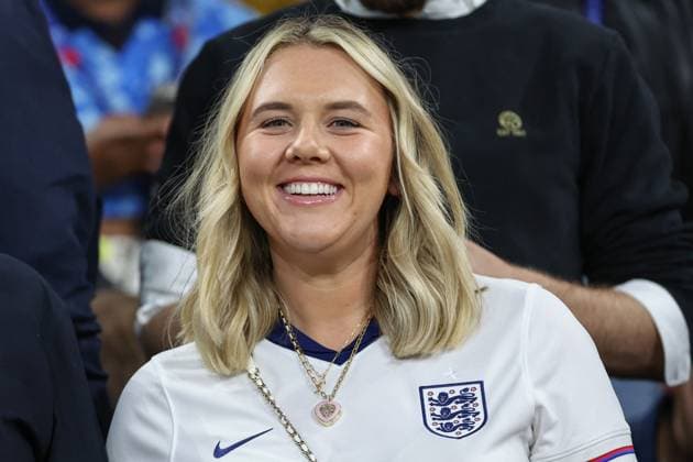Euro 2024 Serbia England on 16 06 2024 in the Arena AufSchalke in Gelsenkirchen Katie Goodland, wife of Harry Kane England, 9 MH