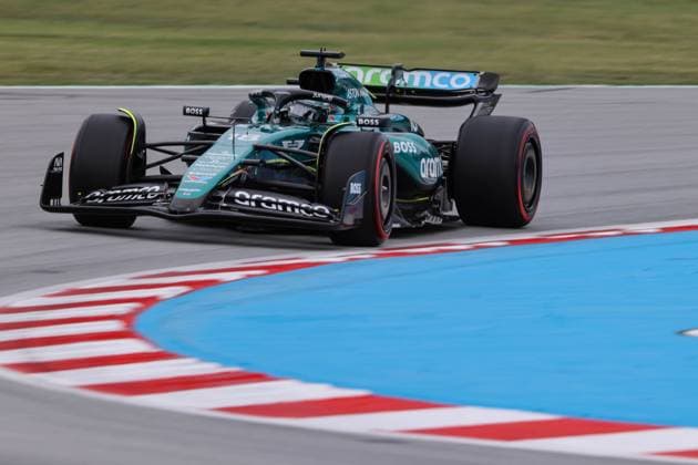 18 Lance Stroll (can) Aston Martin Aramco Formula One Team41 (gbr) Aston Martin AMR2442 Mercedes, during the 2024 Formula 1 Spain Grand Prix, 10th round of the 2024 Formula 1 World Championship, WM, Weltmeisterschaft from June 21 to 23, 2024 at the Barcelona Catalunya Circuit. FORMULE 1 : Grand Prix d Espagne - FIA - Montmelo - Qualification - 22 06 2024 MPSAgency Panoramic