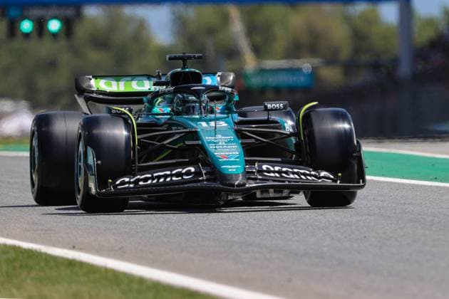18 Lance Stroll (can) Aston Martin Aramco Formula One Team41 (gbr) Aston Martin AMR2442 Mercedes, during the 2024 Formula 1 Spain Grand Prix, 10th round of the 2024 Formula 1 World Championship, WM, Weltmeisterschaft from June 21 to 23, 2024 at the Barcelona Catalunya Circuit. FORMULE 1 : Grand Prix d Espagne - FIA - Montmelo - Qualification - 22 06 2024 MPSAgency Panoramic