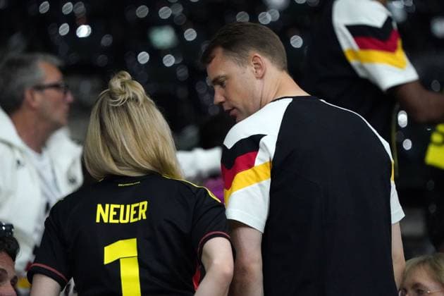 EURO 2024, Football, UEFA Euro 2024, Euro 2024, Group stage, Group A, Switzerland Germany, 23 06 2024, Frankfurtarena , Frankfurt Anika Bissel and Manuel Neuer TW ,Germany,