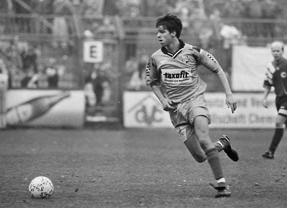 CFC vs SC Charlottenburg 26 10 1996, Chemnitz, Football , Sport, CFC Stadion an der Gellertstaße, Regionalliga 1996 97 Nachholespiel , CFC vs SC Charlottenburg Michael Ballack Chemnitz Sachsen BRD