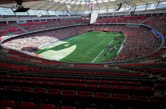 July 13, 2024, Vancouver, Bc, CANADA: An overall view of BC Place stadium is seen as the B.C. Lions and Saskatchewan Roughriders play during the first half of a CFL football game, in Vancouver, B.C., Saturday, July 13, 2024. Canada News - July 13, 2024 - ZUMAc35_ 20240713_zaf_c35_065 Copyright: xDarrylxDyckx