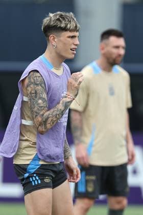 Argentina s forward Lionel Messi takes part in a training session ahead the match against Colombia for the Copa America USA 2024 final match, at Florida International University FIU , Miami, on July 13, 2024 MIAMI UNITED STATES Copyright: xALEJANDROxPAGNIx