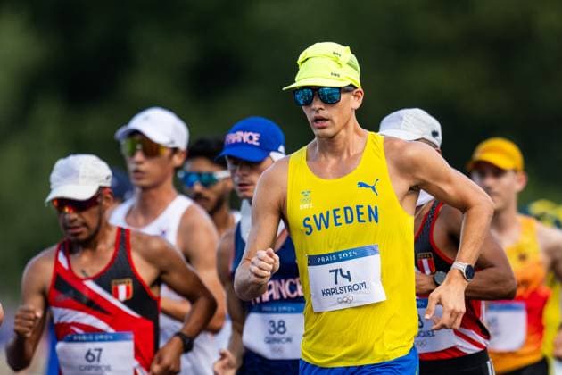 240801 Perseus Karlström of Sweden competes in men s 20 km race walk during day 6 of the Paris 2024 Olympic Games on August 1, 2024 in Paris Photo Vegard Grott BILDBYRAN code VG VG0641 olympic games olympics os ol olympiska spel olympiske leker paris 2024 paris os paris ol bbeng race walk kappgang sweden sverige  Copyright: VEGARDxGRoTT BB240801VG002