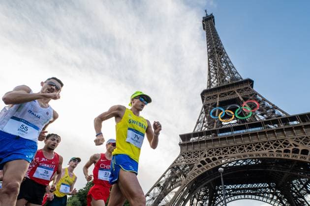 240801 Perseus Karlström of Sweden competes in men s 20 km race walk during day 6 of the Paris 2024 Olympic Games on August 1, 2024 in Paris Photo Vegard Grott BILDBYRAN code VG VG0641 olympic games olympics os ol olympiska spel olympiske leker paris 2024 paris os paris ol bbeng race walk kappgang sweden sverige  Copyright: VEGARDxGRoTT BB240801VG004