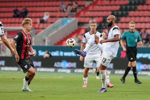 3 Liga FC Ingolstadt SV Waldhof Mannheim 04 08 2024 Terrence BOYD Waldhof 13 plays a ball into the deep pass Copyright: xBEAUTIFULxSPORTS Goldbergx