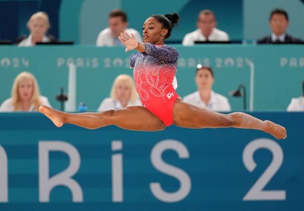 Simone Biles during the Artistic Gymnastic Women s Floor Exercise Final Paris 2024 Olympic Games, Olympische Spiele, Olympia, OS Day Ten, Paris, France - 05 Aug 2024  Copyright: xDavexShopland Shutterstockx 14621028ch
