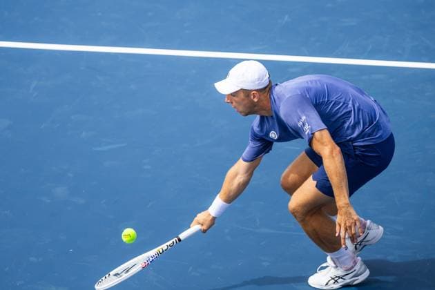 August 6, 2024, Montreal, Quebec, Canada: TALON GRIEKSPOOR from Netherlands returning ball in is first set match against Lorenzo Sonego from Italia in first round at National bank open at IGA Stadium in Montreal, Quebec, Canada on 2024-08-06 Montreal Canada - ZUMAl189 20240806_zsp_l189_001 Copyright: xYannickxLegarex