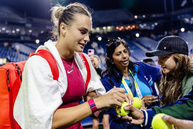 August 9, 2024, Toronto, Ontario, Canada: ARYNA SABALENKA of Belarus is seen after WomenÃ¢â‚¬â ¢s Singles Round 3 action at the 2024 National Bank Open at Sobeys Stadium in Toronto, Ontario. Toronto Canada - ZUMAt160 20240809_zip_t160_001 Copyright: xMathewxTsangx